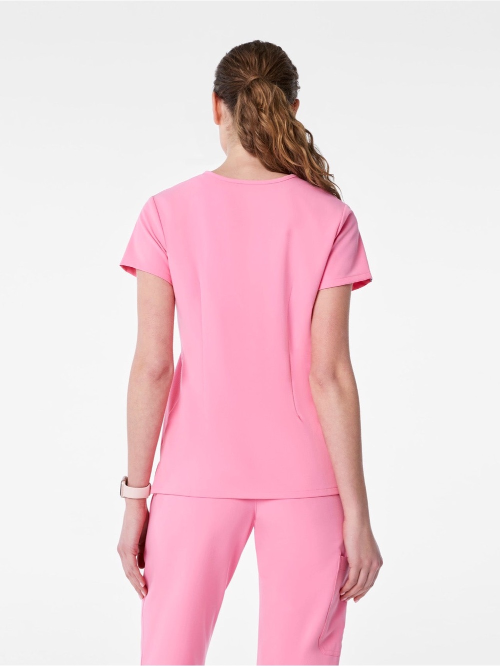 FIGS | Catarina One Pocket Scrub Top 3.0 in Sunrise Pink - Size S - Picture 3 of 9